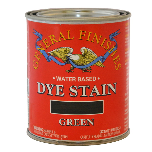 General Finishes 1 Pt Sap Green Dye Stain Water-Based Wood Stain DPG